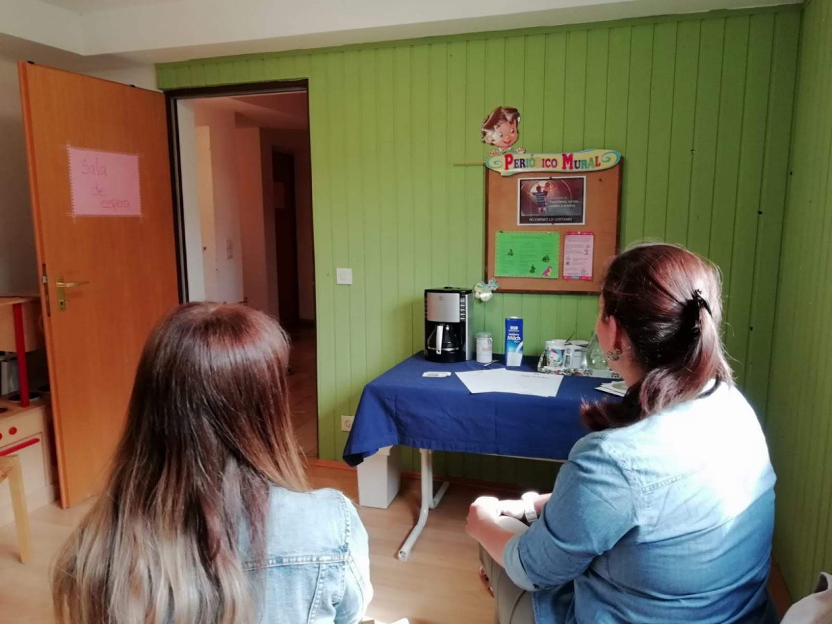 Sala de espera para los padres en Habla conmigo